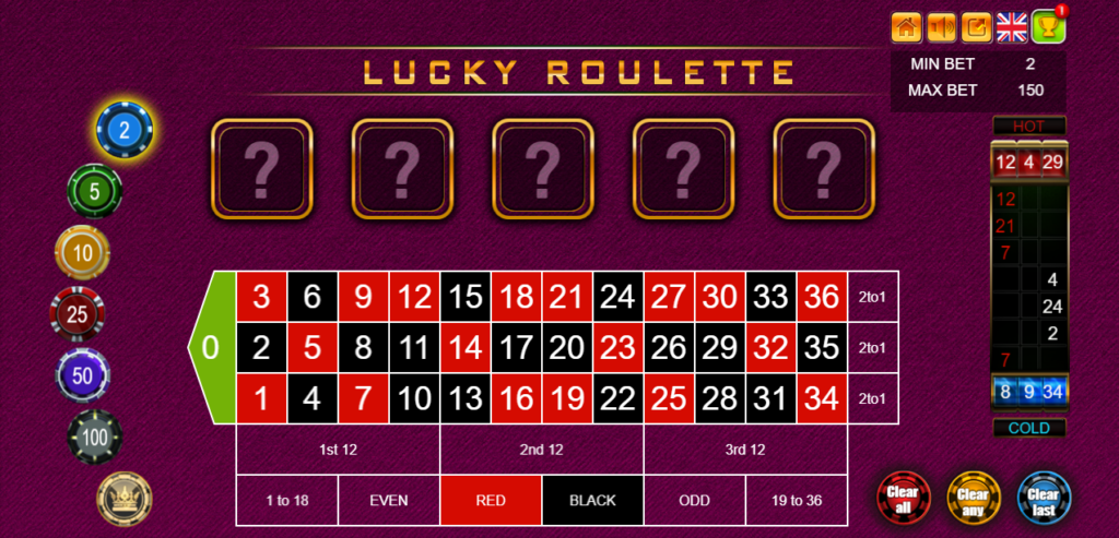 online lucky roulette game